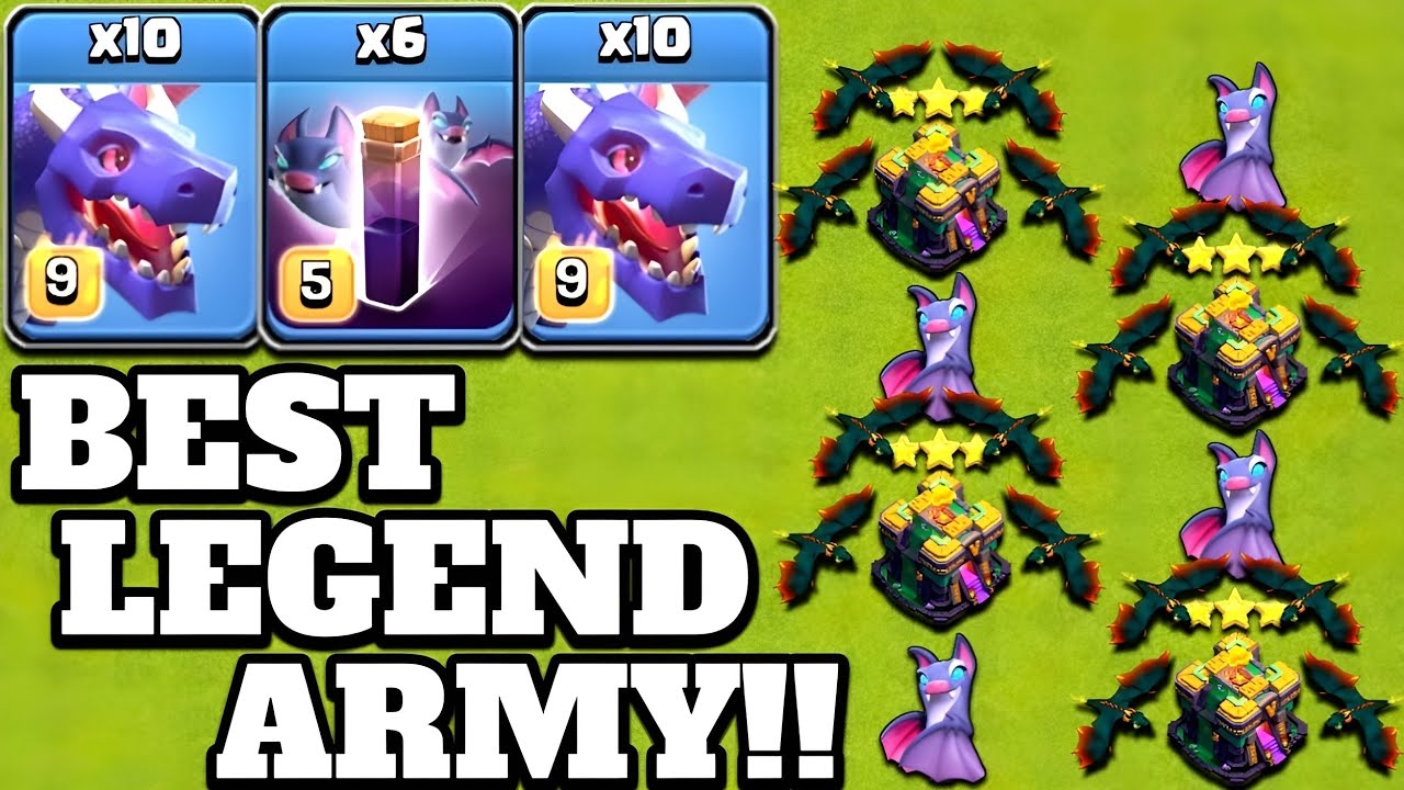 The Best Th14 Air Attack Strategy for Legend league!! TH14 DragBat Attack Strategy - Clash of Clans
