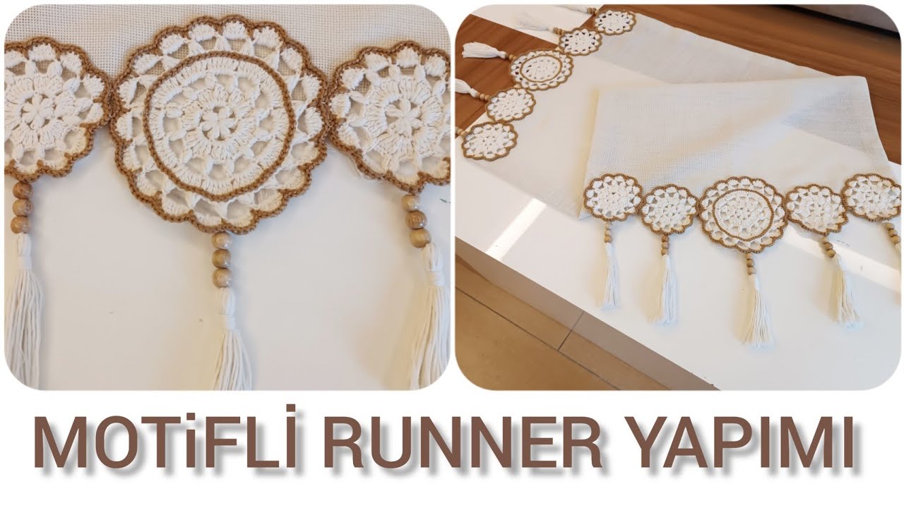 MOTİFLİ DERTSİZ MASA ÖRTÜSÜ NASIL DİKİLİR. Püsküllü Runner Modeli Anlatımı