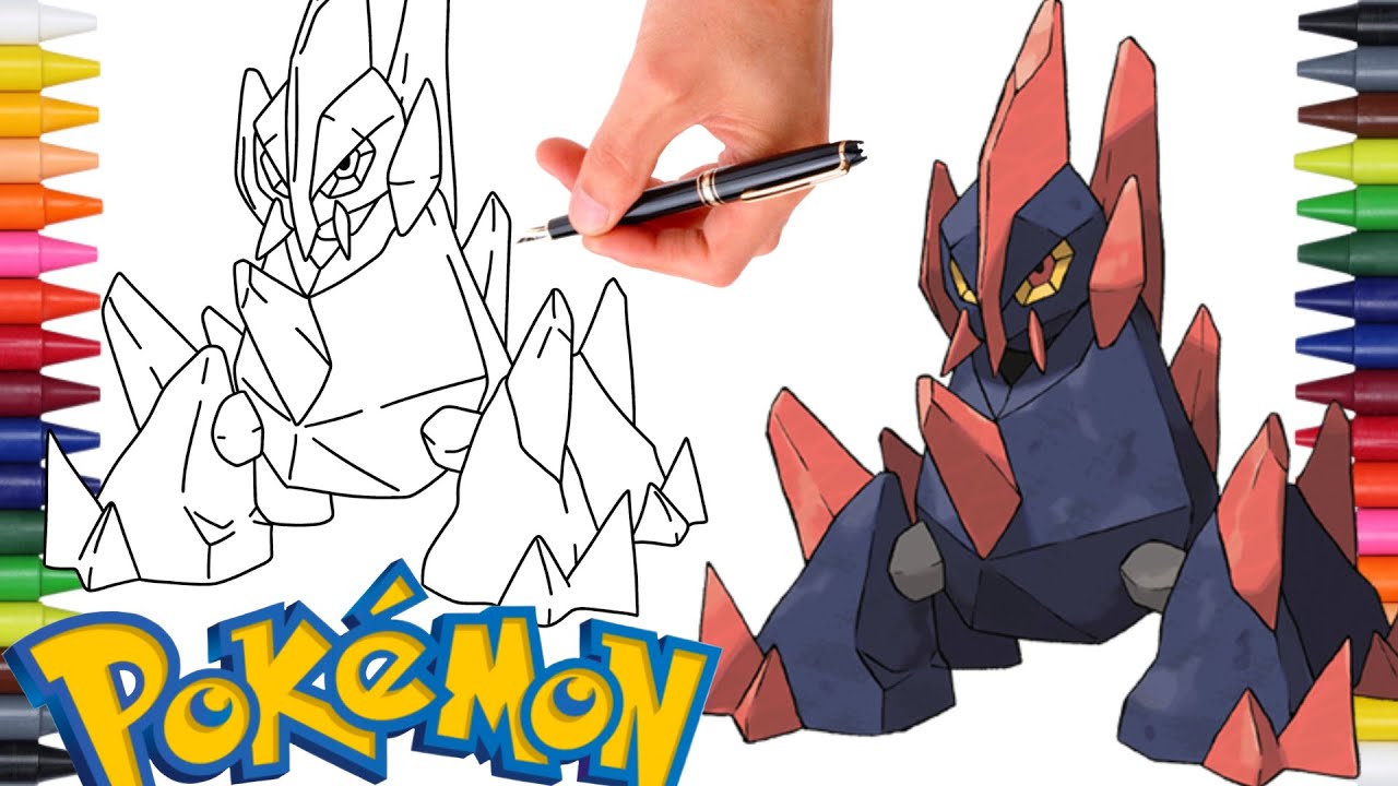 Comment Dessiner LE POK&Eacute;MON GIGALITHE (Gigalith) #526 | G&eacute;n&eacute;ration 5