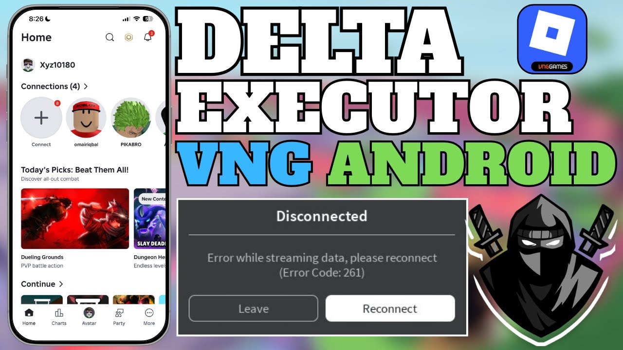 Fix Delta Executor VNG &ldquo;Error Code 261&rdquo; On Android | Delta Executor VNG 