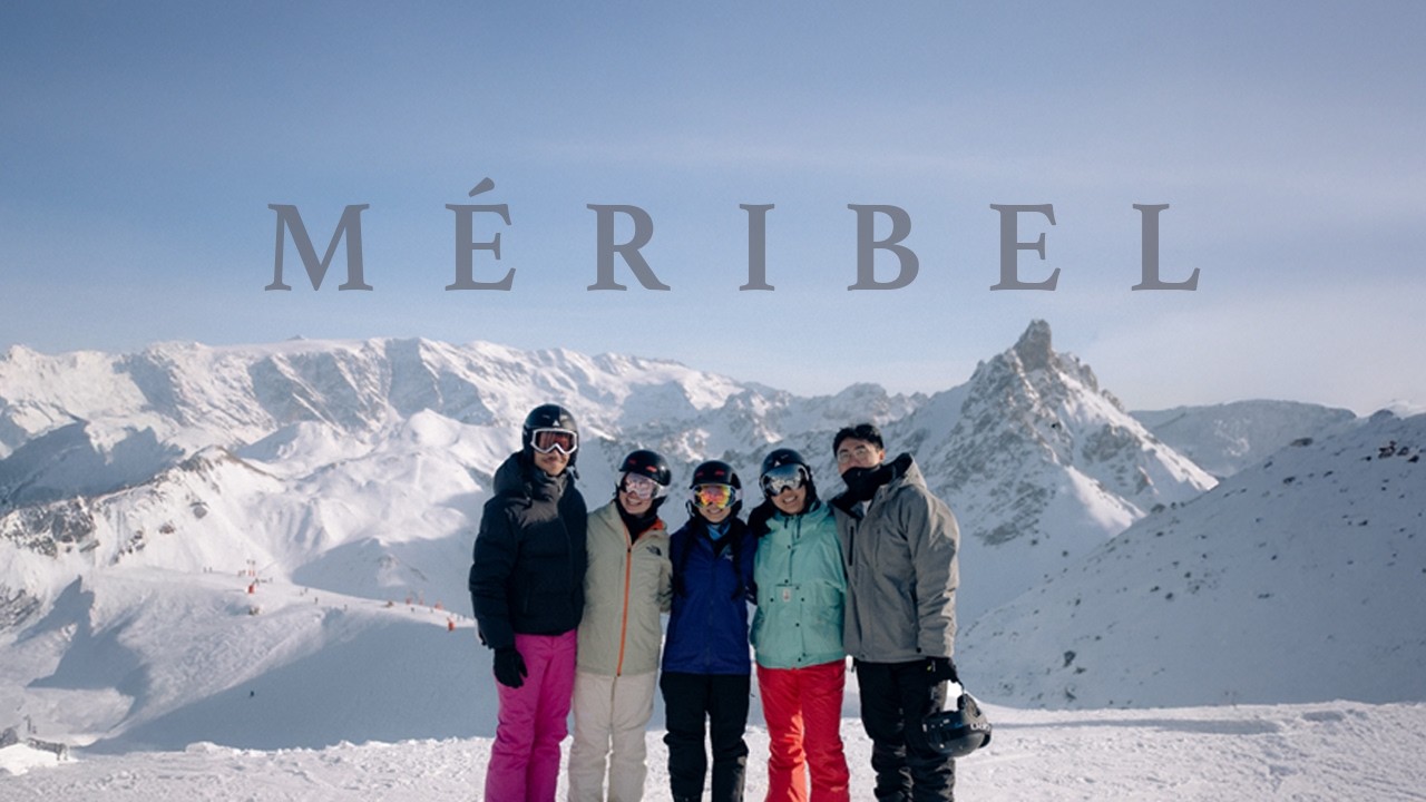 skiing in the french alps