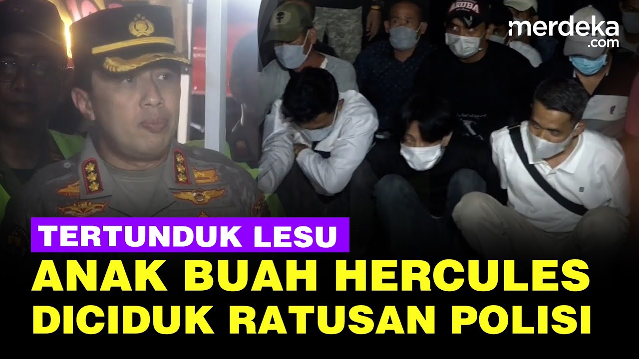 Tampang Lesu Preman Anggota GRIB-FBR Disikat Ratusan Polisi dan TNI di Jakbar