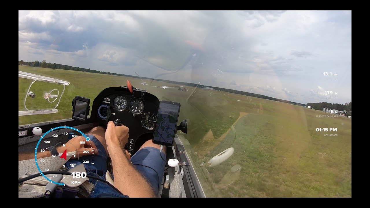 Speed finish over another glider