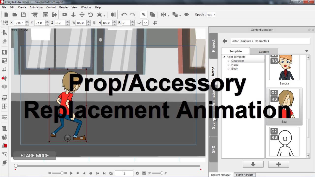 CrazyTalk Animator 2 Tutorial - Advanced Timeline Editing