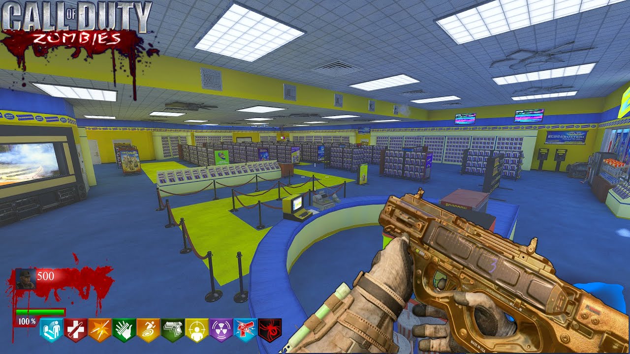 ZOMBIES EN BLOCKBUSTER CUSTOM ZOMBIES CON EASTER EGG Y BOSS FIGHT RETO | BLACK OPS 3 ZOMBIES