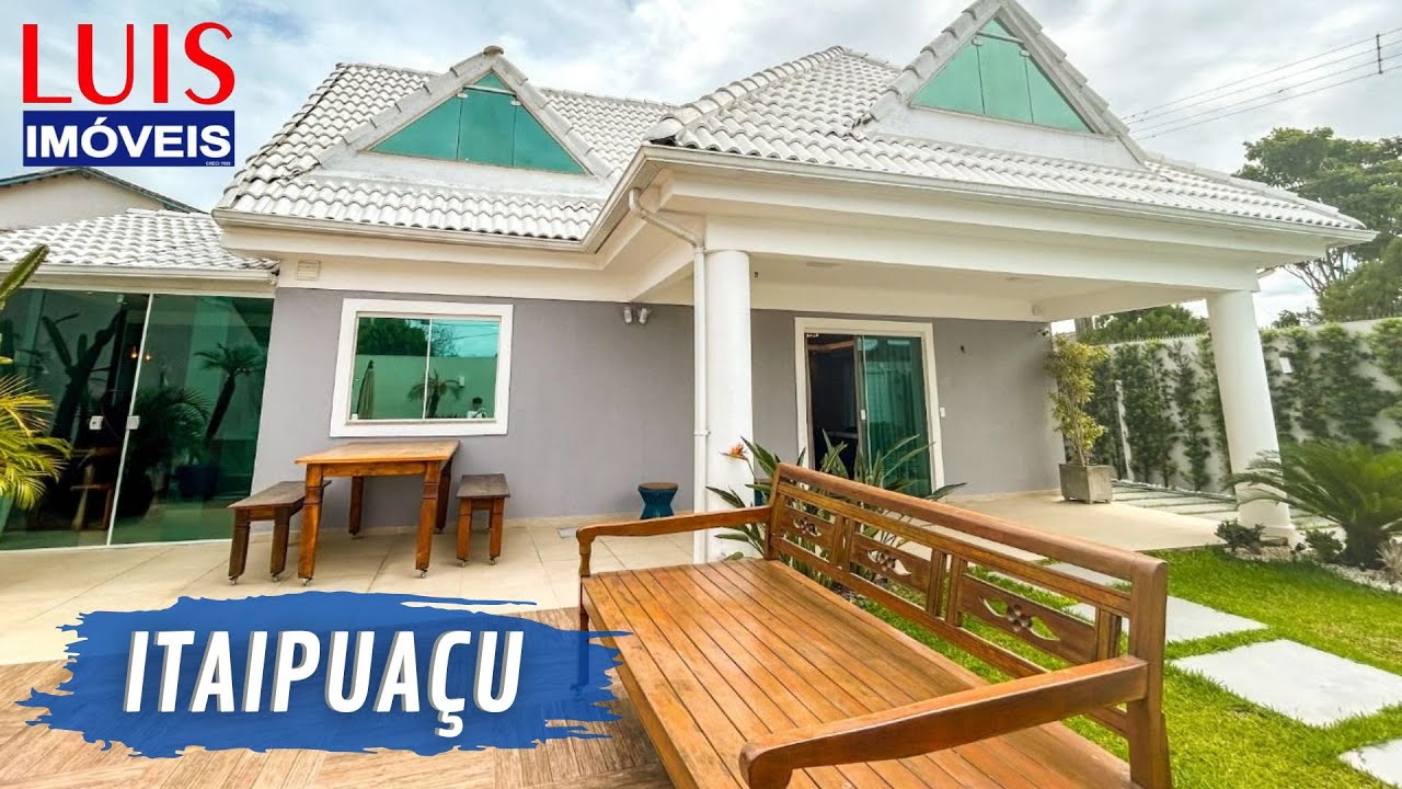 CASA ESPETACULAR E MOBILIADA EM ITAIPUAÇU À VENDA