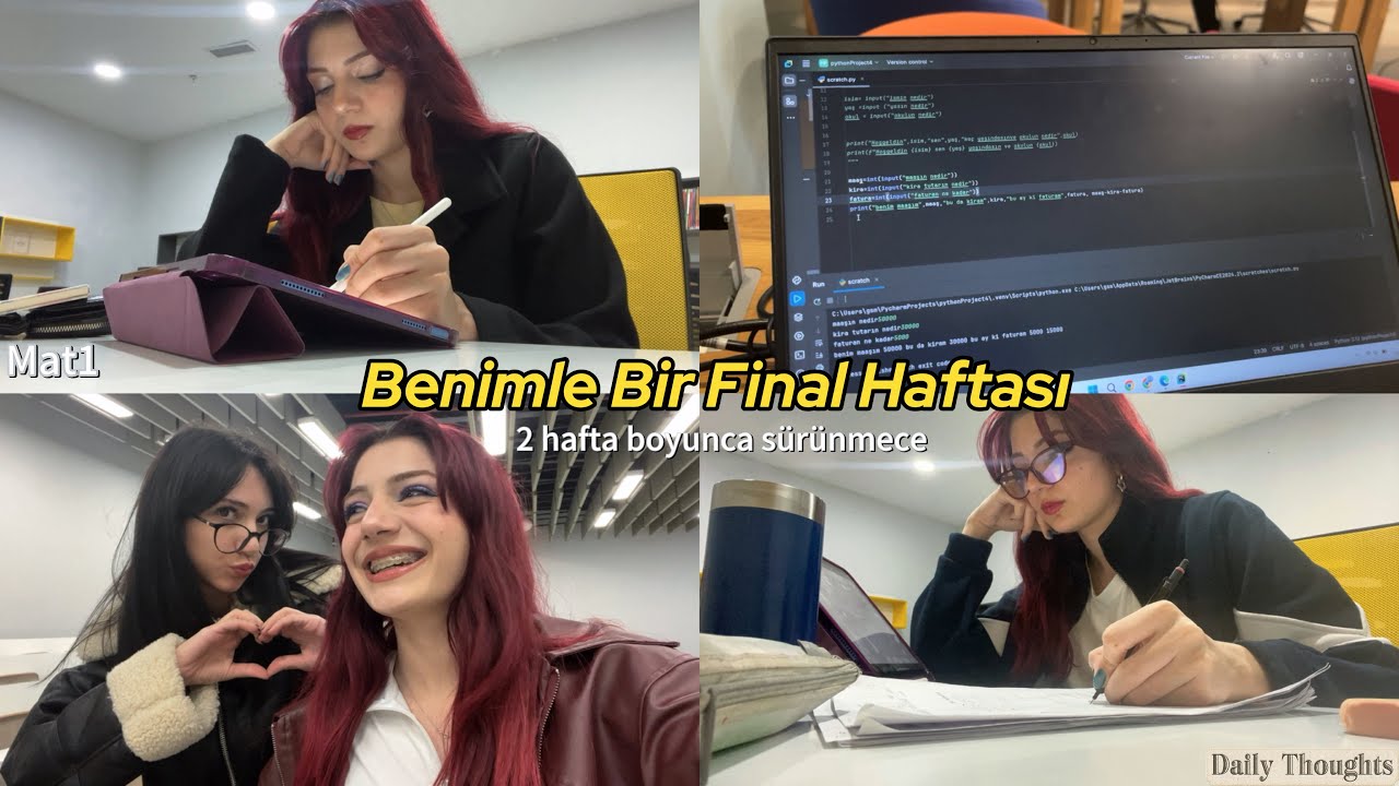 ÜNİLOG | BENİMLE BİR FİNAL HAFTASI | Yazılım derslerim, Alışveriş…