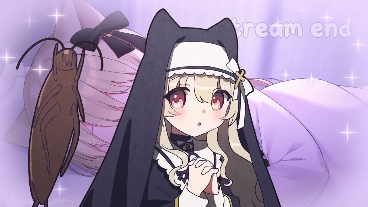 sleepy cat nun