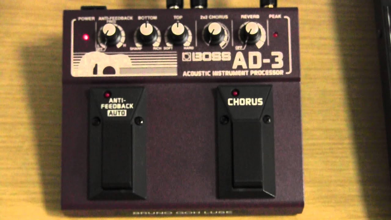 Boss AD-3 acoustic instrument processor review and user guide