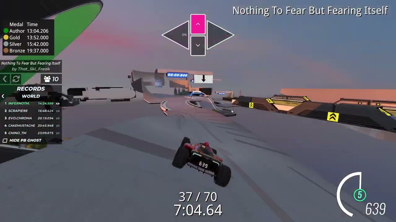 Nothing To Fear But Fearing Itself - WR 14 min | 70 CP Fullspeed Map | Trackmania | GPS | Discovery