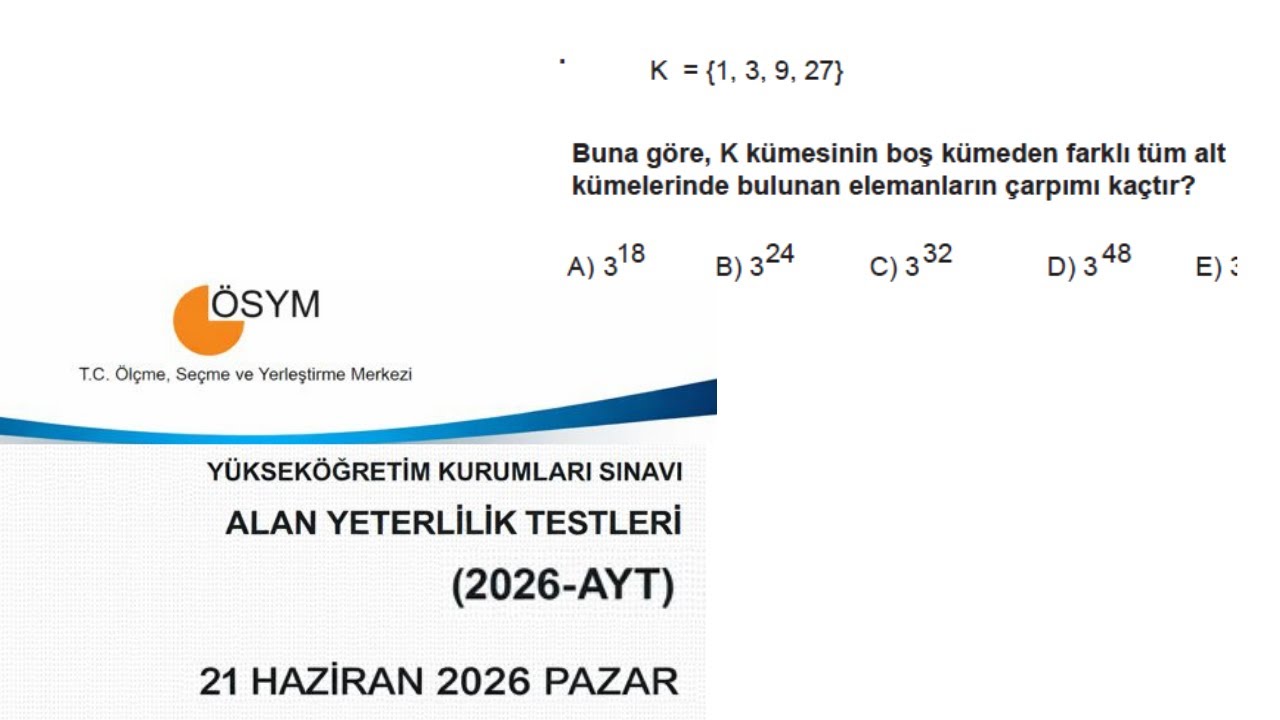 ÖSYM'NİN SORMASI MUHTEMEL ELEYİCİ KÜMELER SORUSU #yks #kpss #dgs #ösym