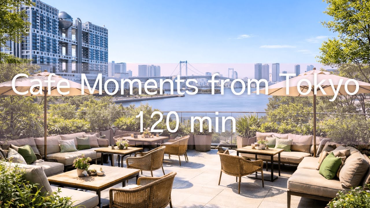 Tokyo Bay Island Terrace Café BGM | 120min Relaxing Piano & Japanese Instruments