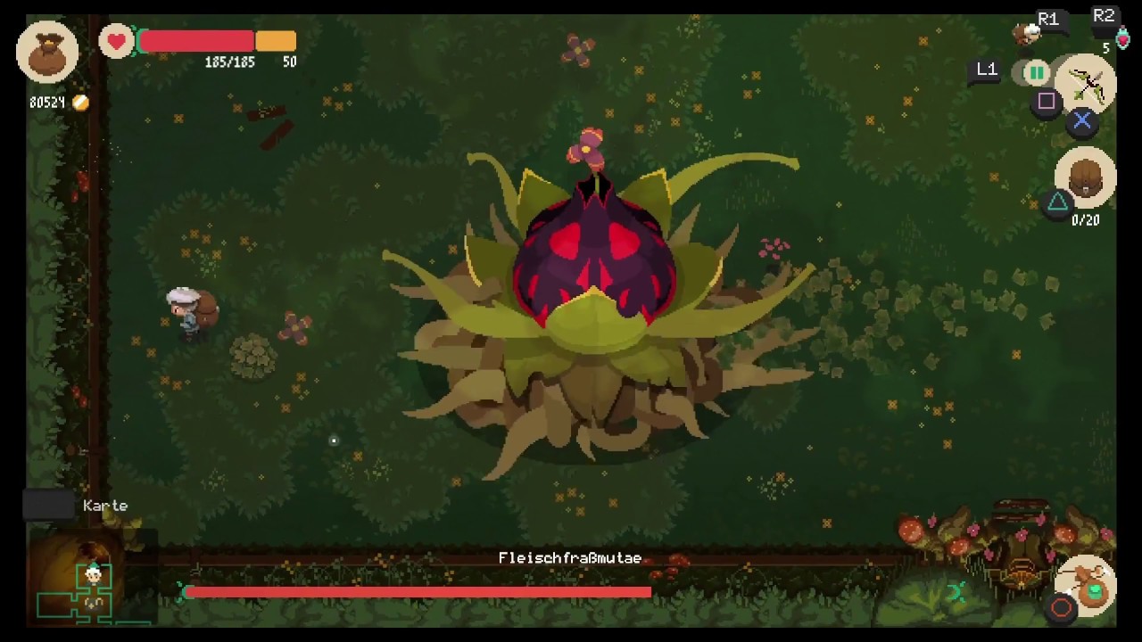 Moonlighter: Perfect Carnivorous Mutae Boss Fight (No Damage)