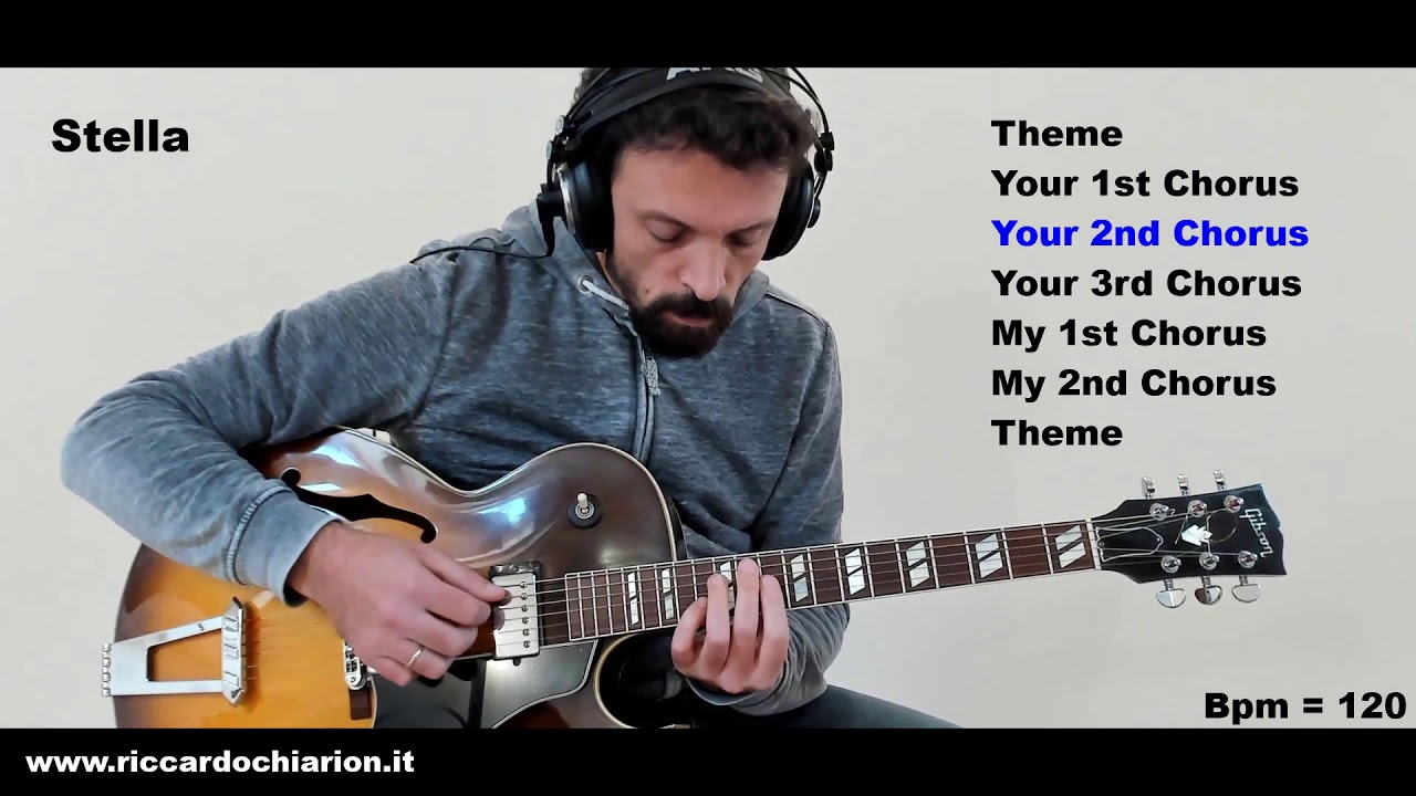 Stella By Starlight 120 - Backing Track - Jazz Guitar Duet