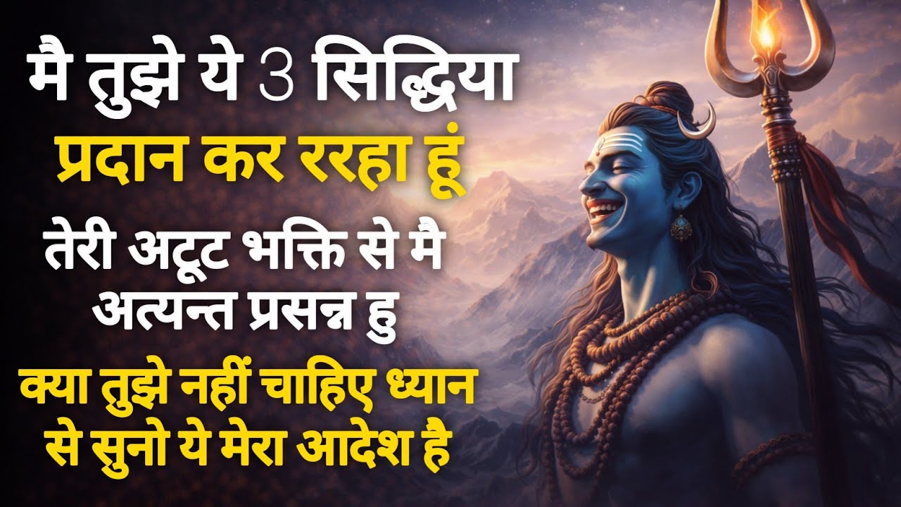 मै तुझे ये 3 सिद्धिया प्रदान कर ररहा हूं तेरी अटूट भक्ति से मै अत्यन्त प्रसन्न हु क्या तुझे नहीं