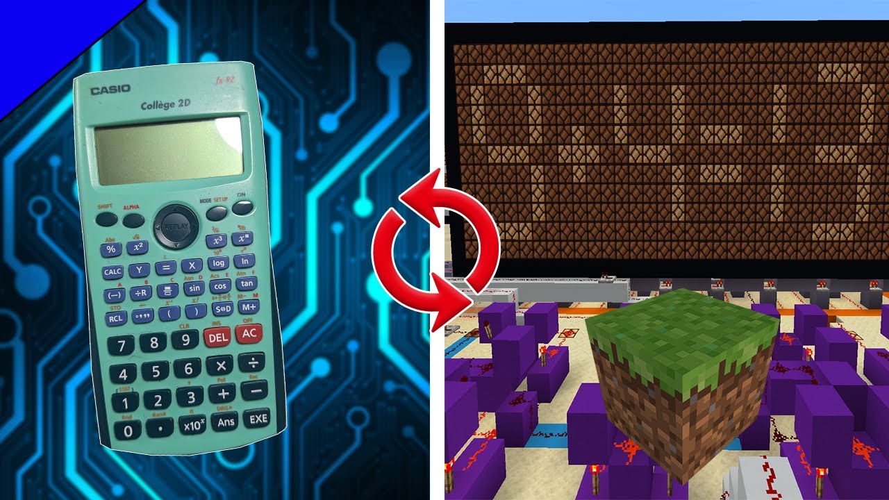 Comment fonctionne une calculatrice ? (expliqué avec Minecraft)