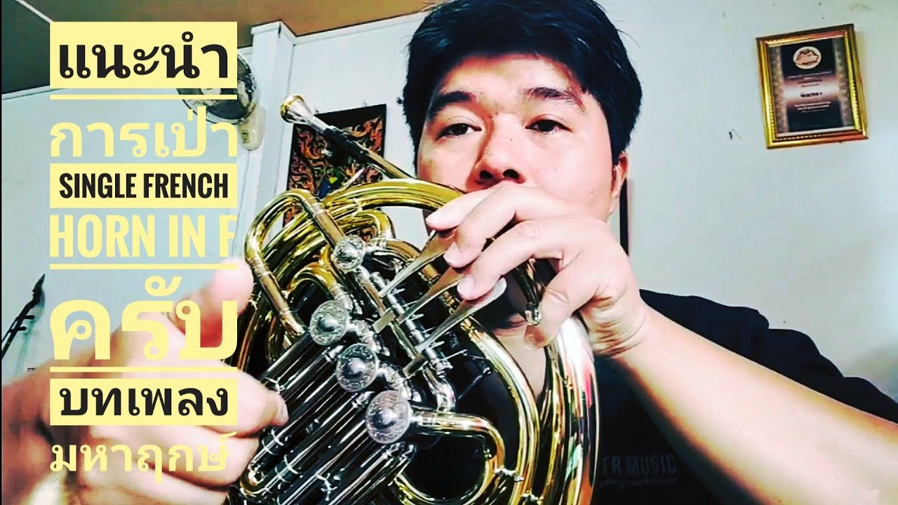 สวัสดีครับ แนะนำการเป่า single french horn in F ครับ บทเพลงมหาฤกษ์ #frenchhorn