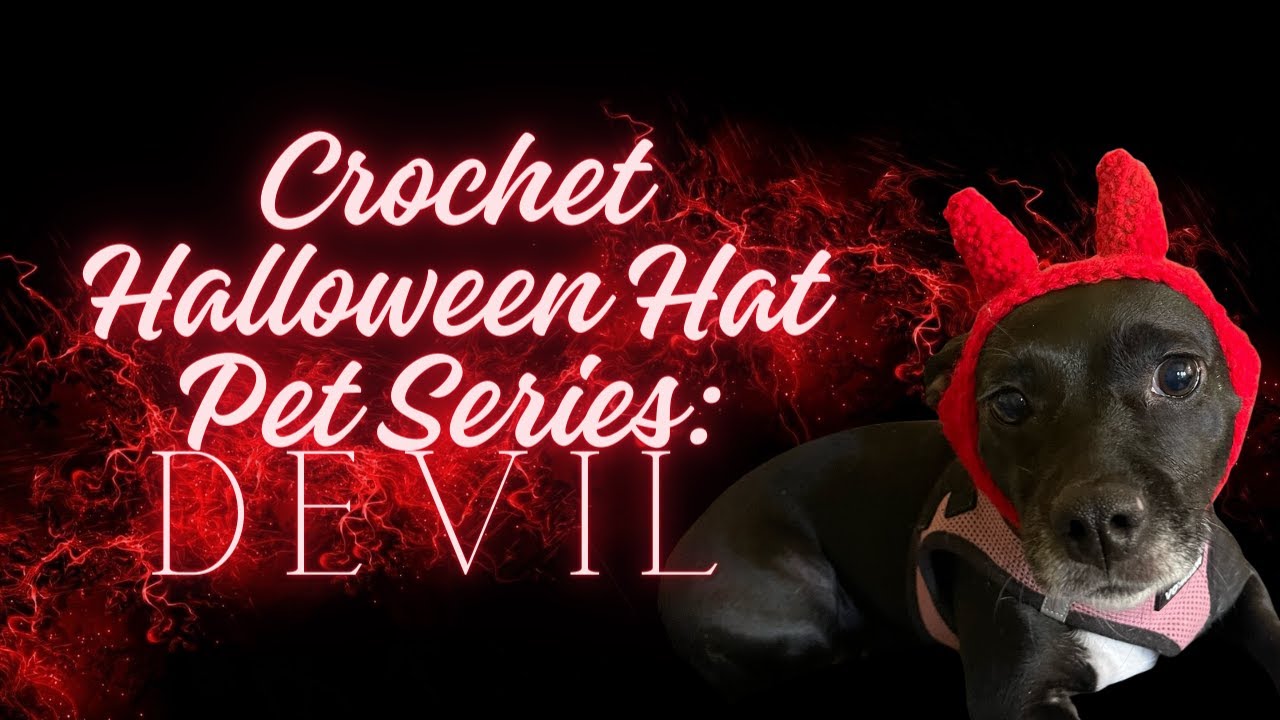 Crochet Halloween Hat Pet Series: Devil| Whimsical Crochet Hat for Dogs and Cats