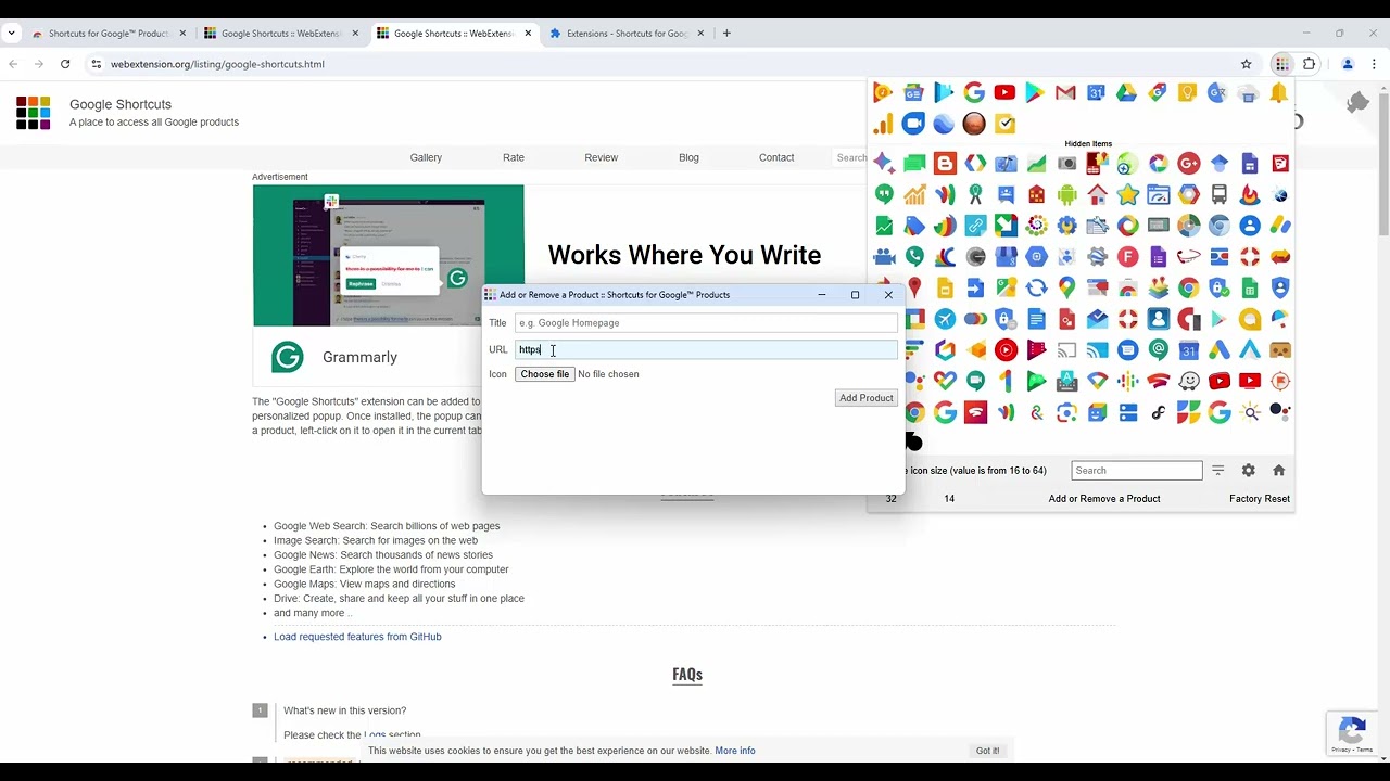 Shortcuts for Google™ Products - Browser Extension Review