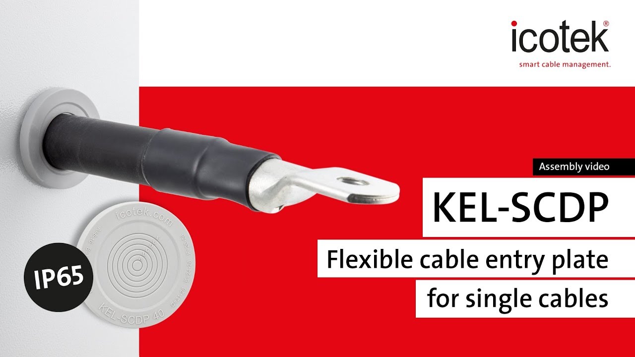 Flexible cable entry grommet KEL-SCDP for single cables | Assembly | icotek