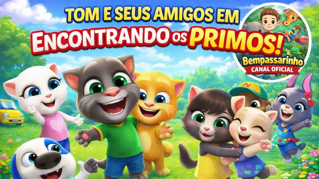 Tom e seus amigos em - Encontrando os Primos! #MyTalkingTomFriends#TalkingTom#Gameplay