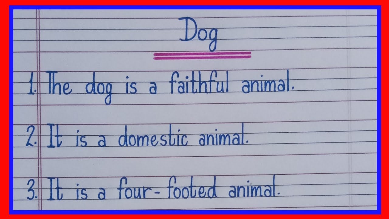 10 lines on dog in english/ dog essay in english 10 lines/essay on dog in english