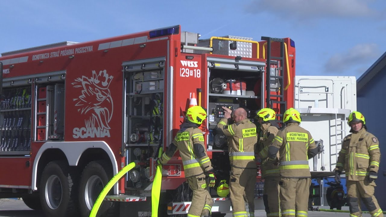 Pożar warsztatu Przedsiębiorstwa Gospodarowania Odpadami w Paszczynie