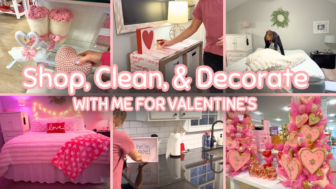 SHOP, CLEAN, & DECORATE WITH ME FOR VALENTINE'S | Home With Tracy