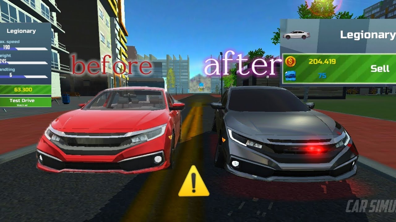 Before car vs after car modified and gameplay the video #