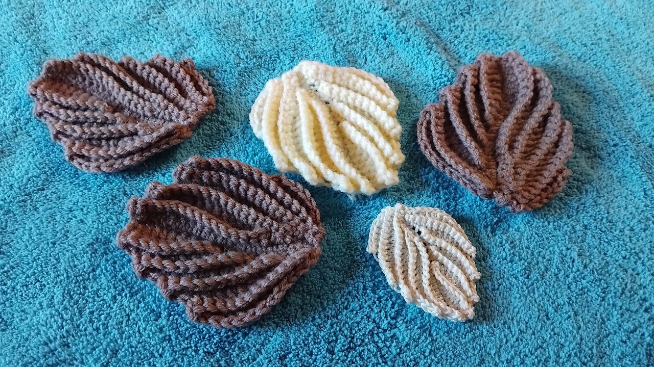 Рельефный листик крючком. Ирландское кружево. irish crochet. 