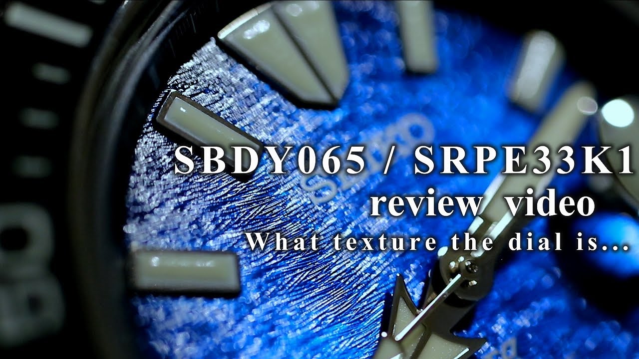 Самурайское видео обзора Seiko SBDY065 / SRPE33K1. Внимательно посмотрите на текстуру циферблата.