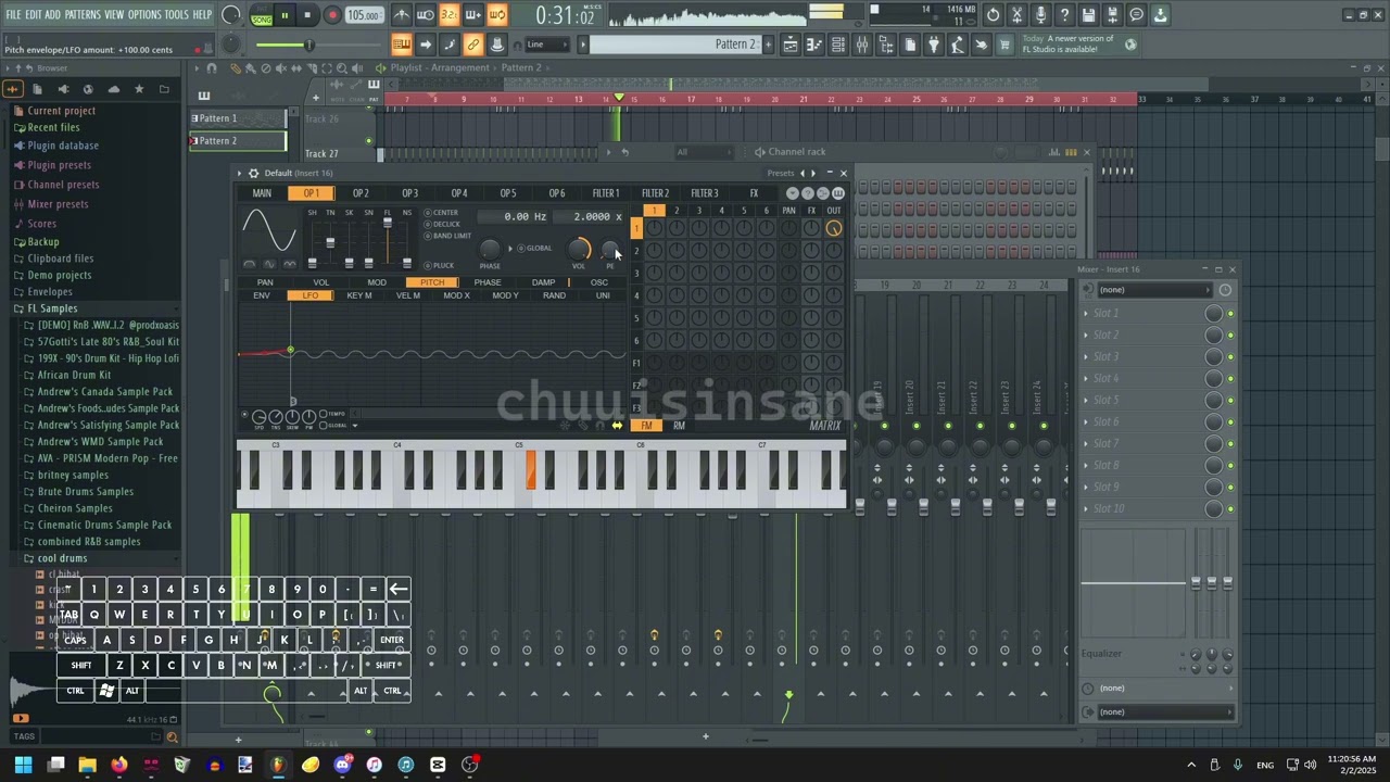 footage of me making the crashout r&b remix bc i thought it was cool