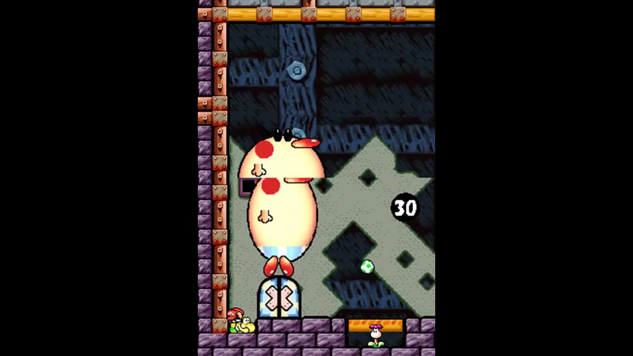 Yoshi's Island DS (NDS) World 1-4 Castle of the Big Burt Bros. Walkthrough