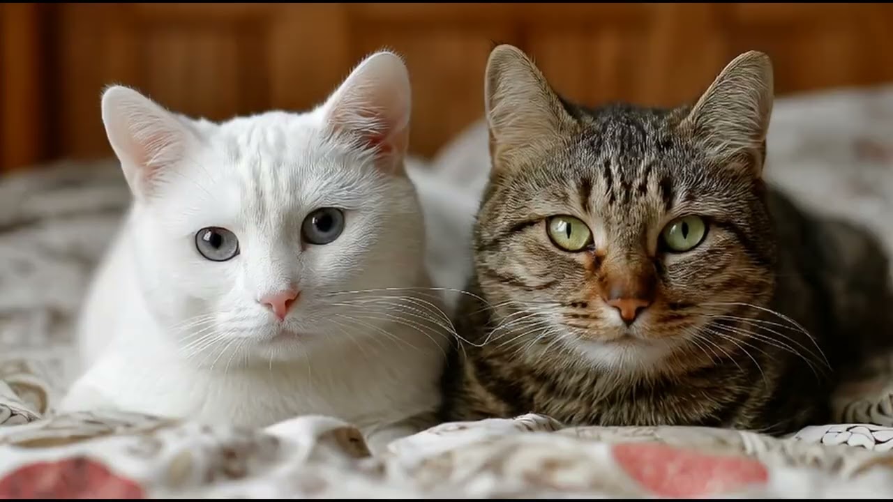 Playlist(cat purring) - Adorable Cat Relaxing on the Bed 🐱💤