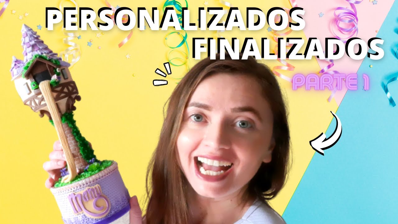 PERSONALIZADOS FINALIZADOS TEMA RAPUNZEL (PARTE 1)| Ideias para festa rapunzel.