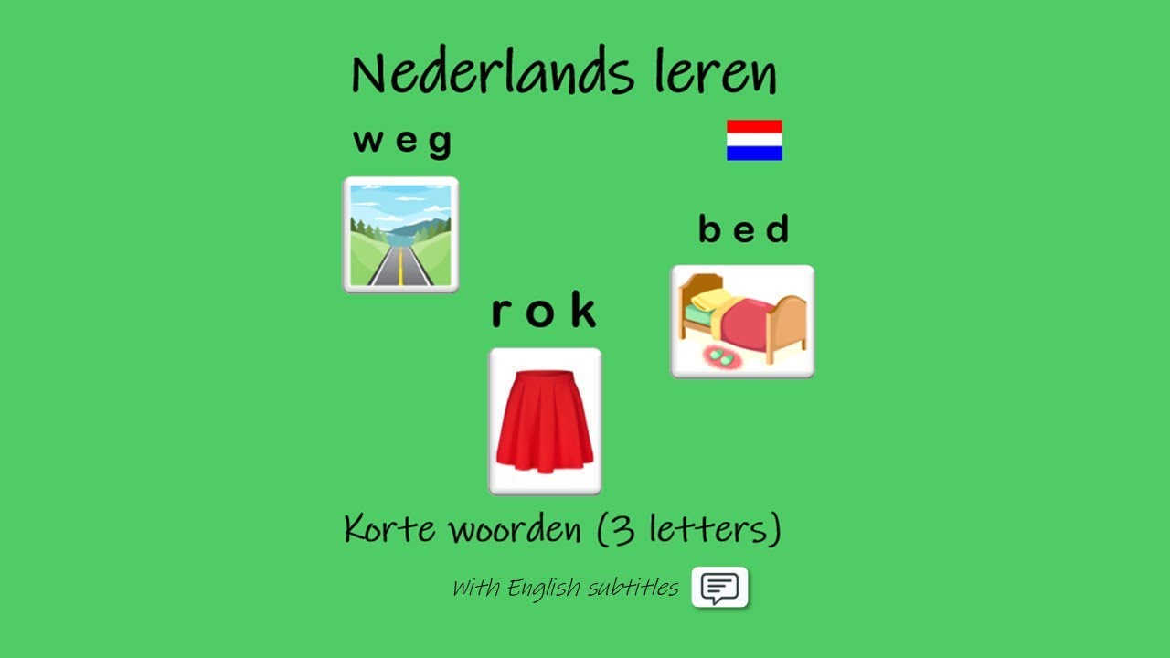 Nederlands leren; Korte woorden met 3 letters