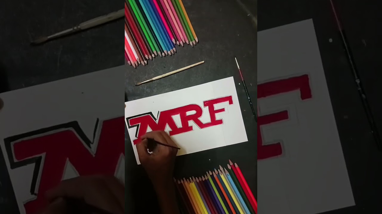 MRF logo painting  #shorts