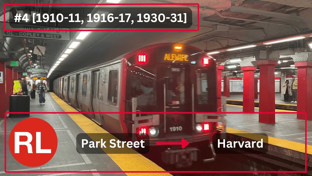 [Boston Subway] MBTA #4 CRRC [1910-11, 1916-17, 1931-30] Red Line: Park Street → Harvard