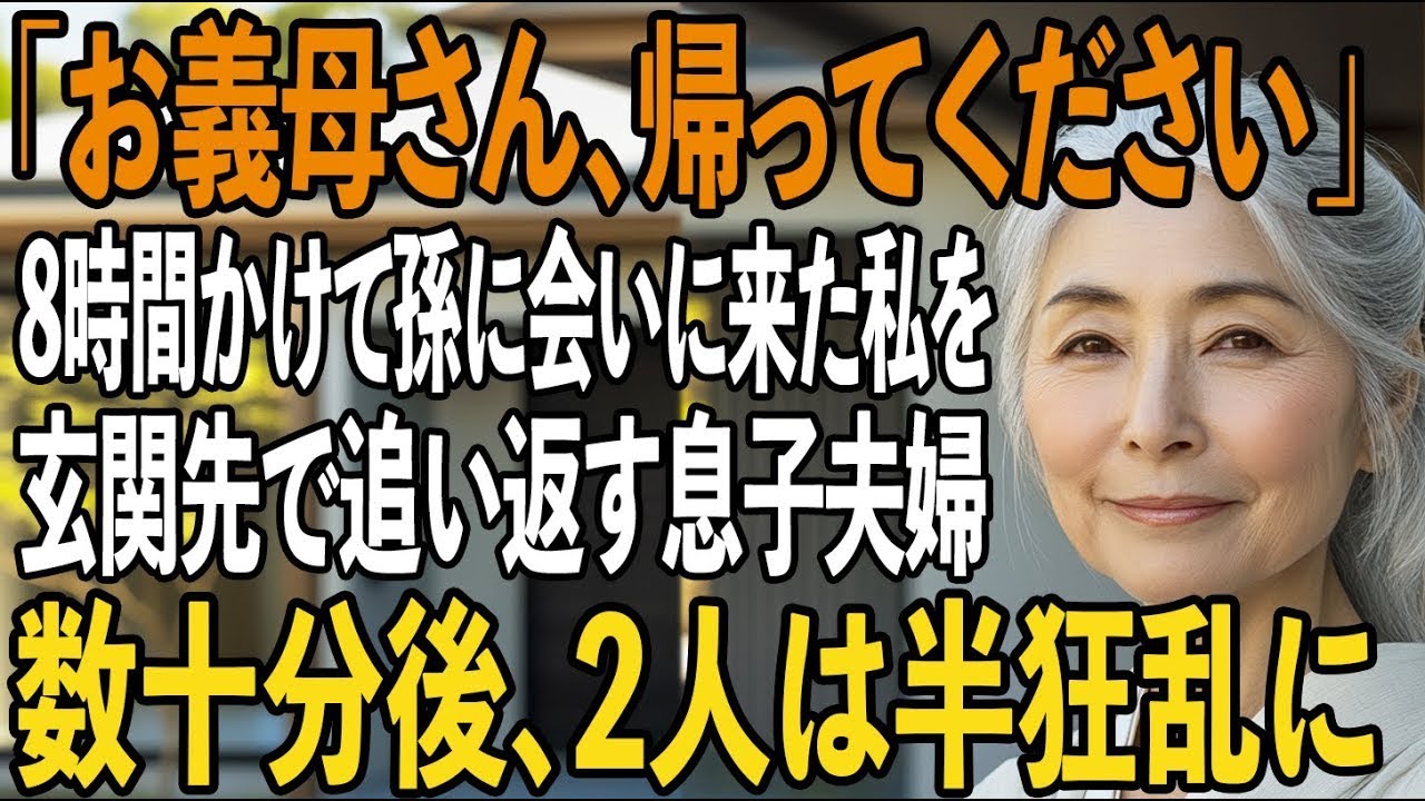 孫の誕生日。8時間かけて来たのに、玄関先で追い返された65歳母→数十分後、見つかった紙袋で息子夫婦の運命が…【シニアライフ】【60代以上の方へ】