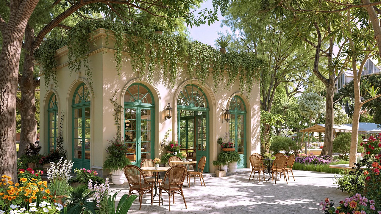 Cozy Morning Café Jazz ☕ Calming Outdoor Views and Gentle Jazz for Work, Study and Relaxation