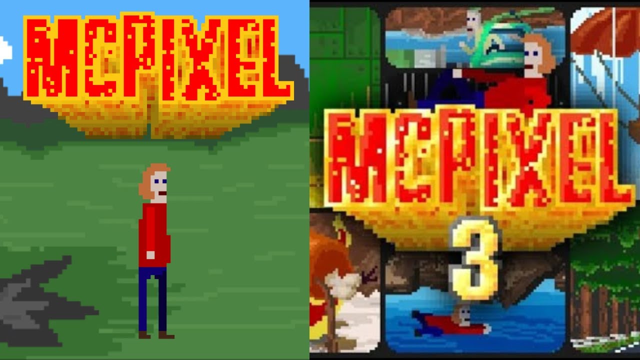 McPixel 1 + 3 All GAGS 100% (Full Games No Commentary)