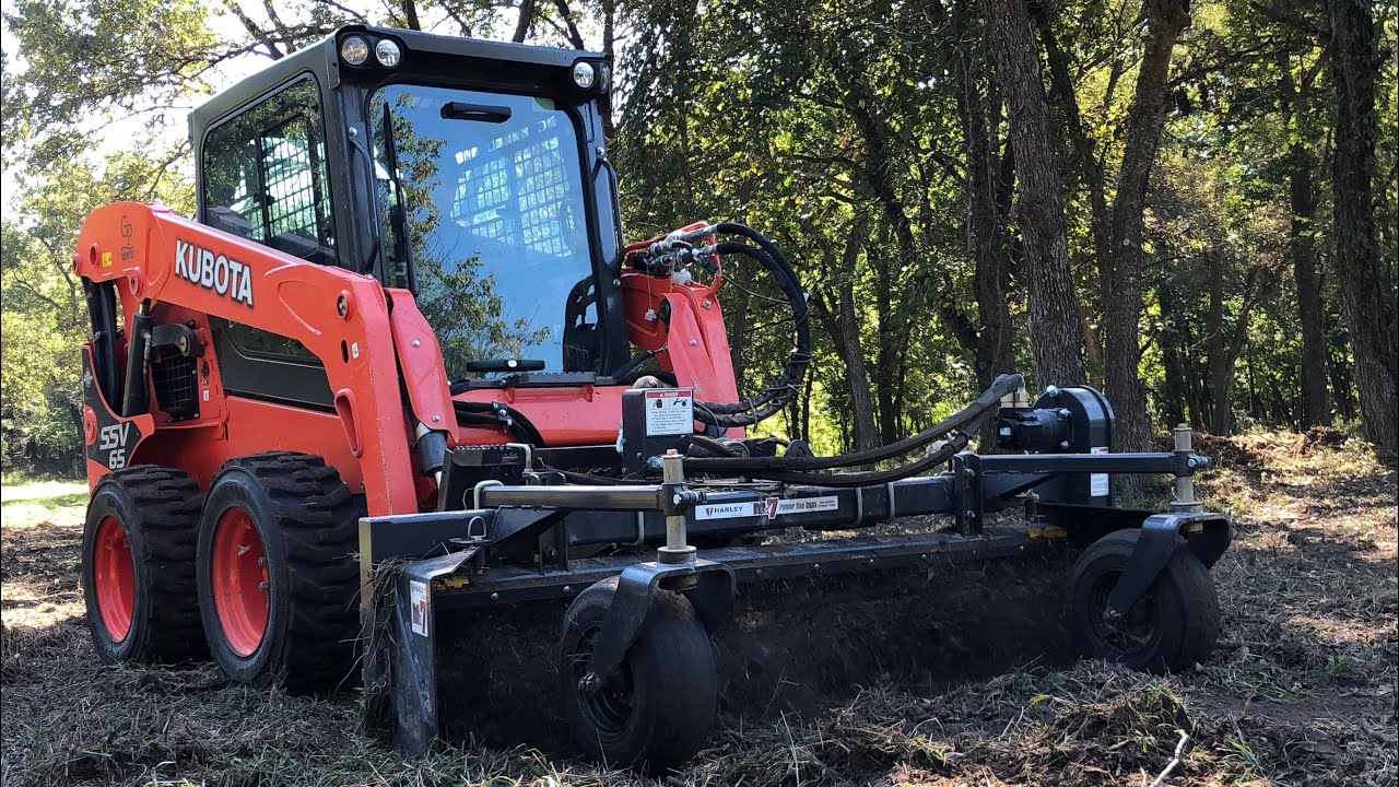 The Perfect Food Plot Tool?  Kubota SSV65 and Harley Rake