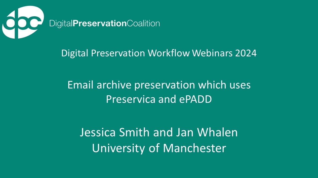 email archive preservation which uses Preservica and ePADD