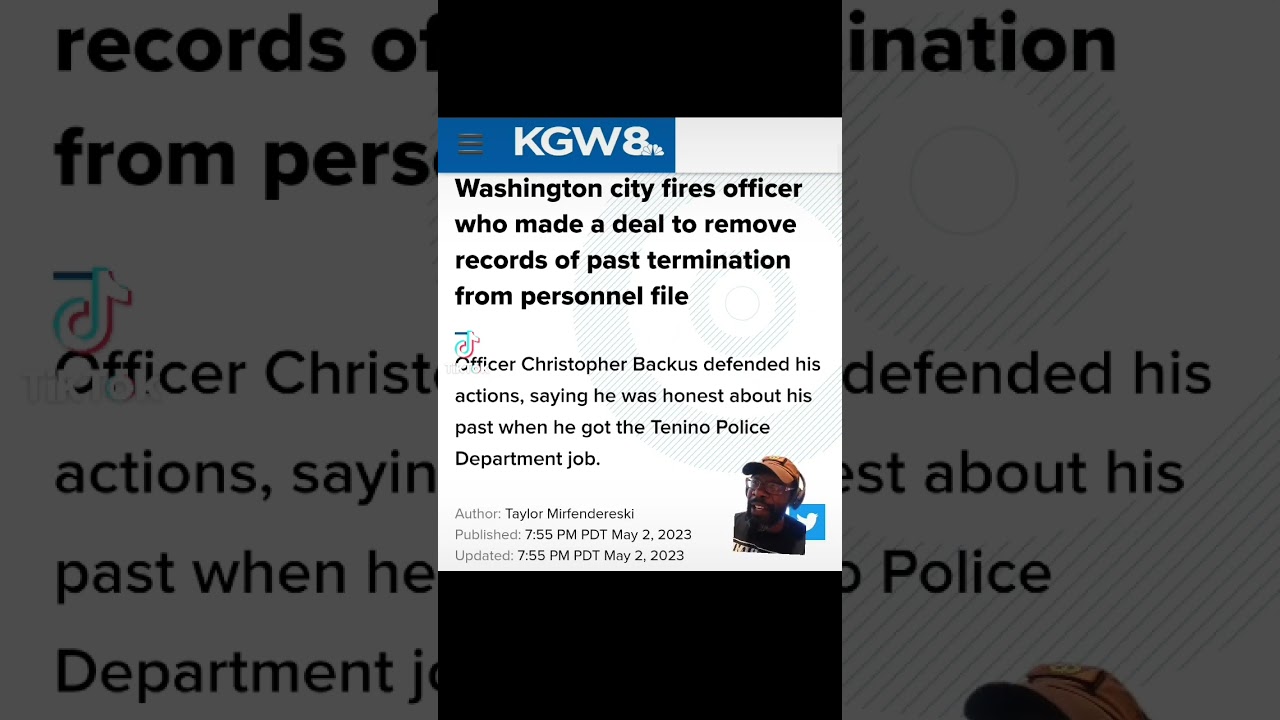 Washington State Cop fired for dishonesty. #wastate #washingtonstate #shorts #acabdevil #fatheracab