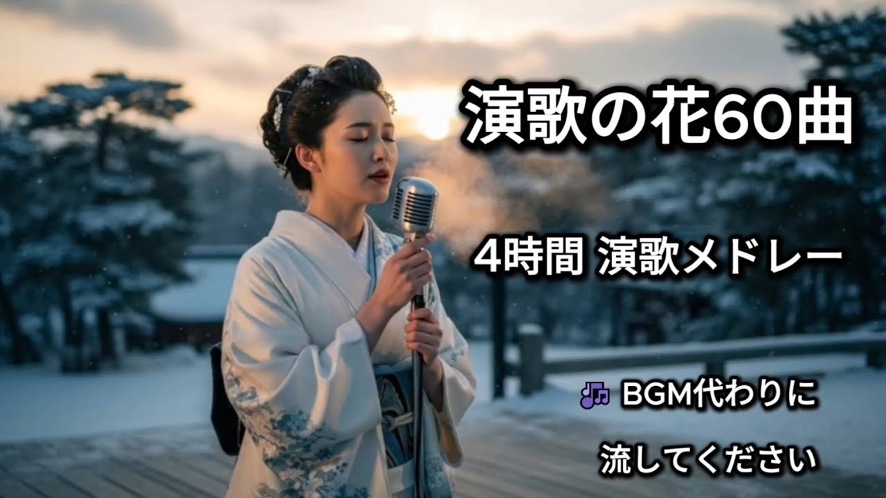 演歌の花60曲｜4時間名曲メドレー｜心にしみる癒しの演歌集