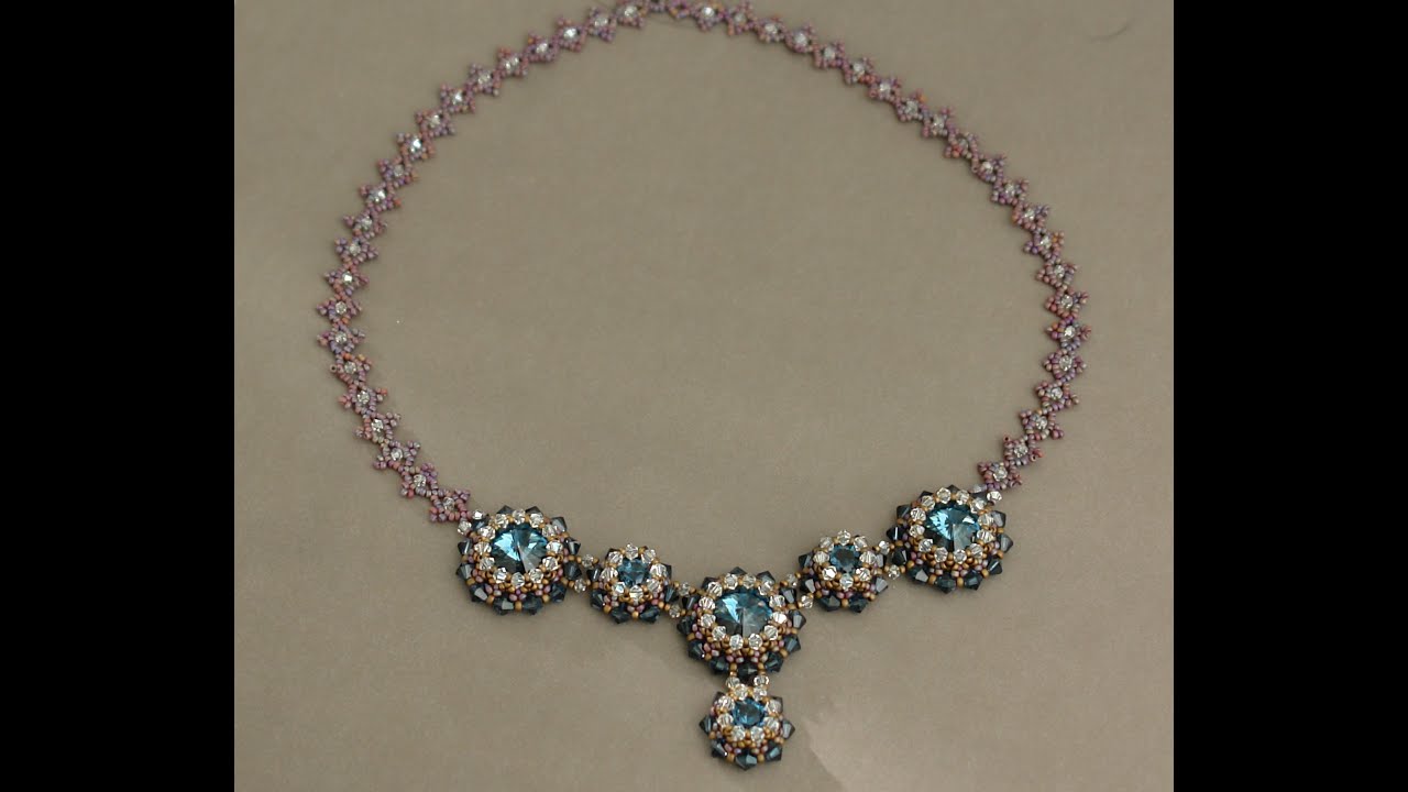 Blue Roses Necklace - Connecting the bezels and the chain P2