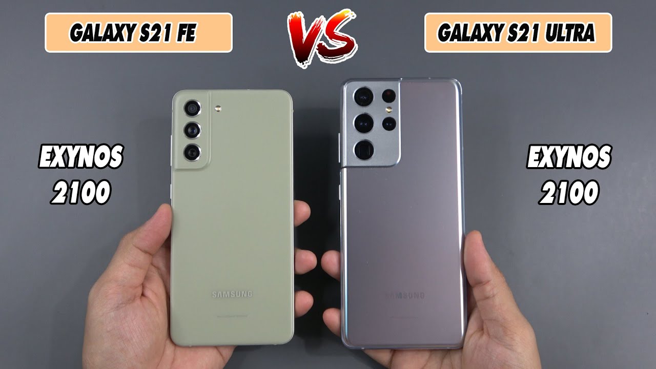 Samsung Galaxy S21 FE 5G vs Galaxy S21 Ultra 5G | SpeedTest and Camera comparison