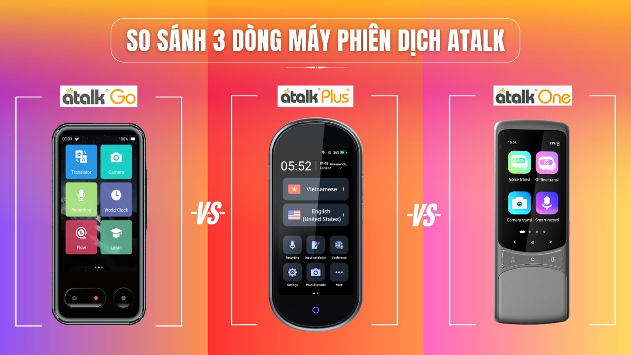 So Sánh 3 Dòng Máy Dịch Atalk Plus+ [New] & Atalk One & Atalk Go || Nên mua Máy Phiên Dịch Nào?