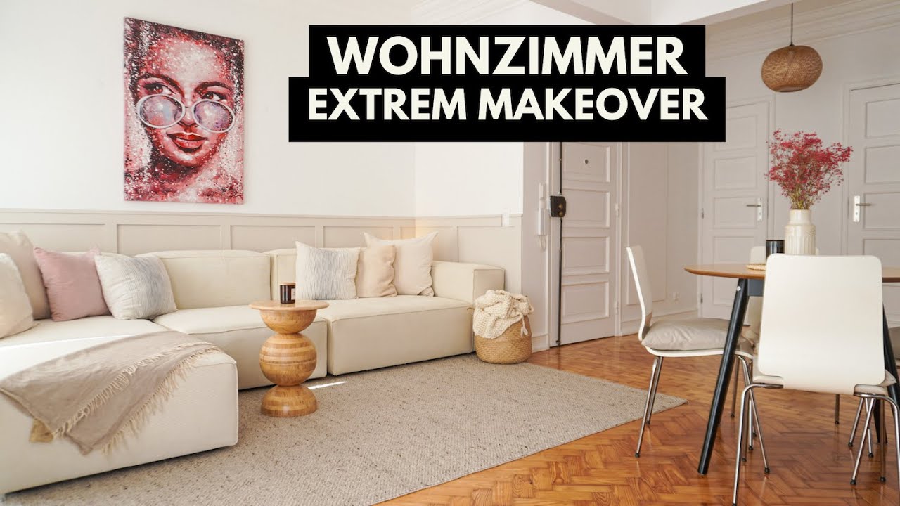 Wohnzimmer einrichten & Roomtour | Komplettes Room Makeover mit DIY Wandverkleidung und Livom Sofa