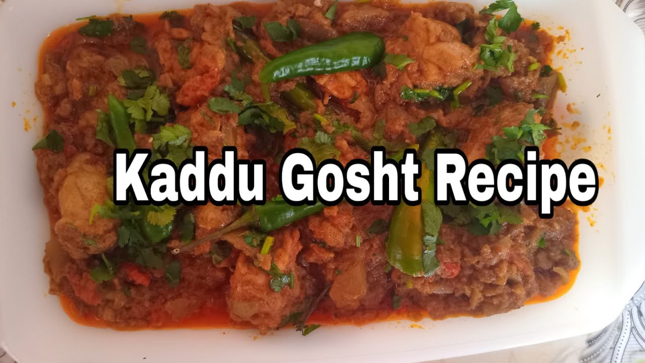 Kaddu Gosht Recipe